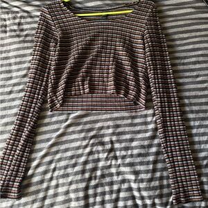 Volcom Multicolor Striped Crop Top